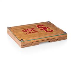 USC Trojans Glass Top Cheese Cutting Board and Tools