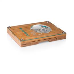 Miami Dolphins Glass Top Cheese Cutting Board and Tools