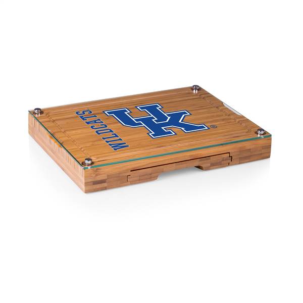 Kentucky Wildcats Glass Top Cheese Cutting Board and Tools