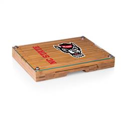 North Carolina State Wolfpack Glass Top Cheese Cutting Board and Tools
