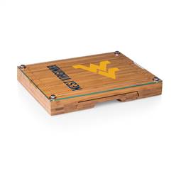 West Virginia Mountaineers Glass Top Cheese Cutting Board and Tools