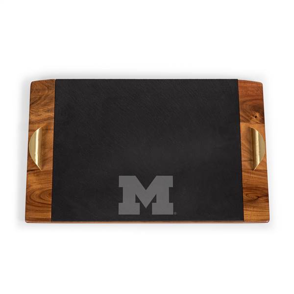 Michigan Wolverines Slate Serving Tray