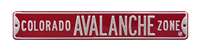 Colorado Avalanche Steel Street Sign-COLORADO AVALANCHE ZONE    