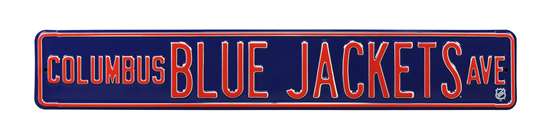 Columbus Blue Jackets Steel Street Sign-COLUMBUS BLUE JACKETS AVE    