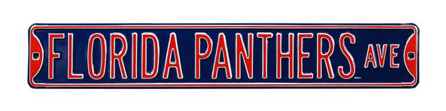 Florida Panthers Steel Street Sign-FLORIDA PANTHERS AVE    