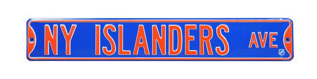 New York Islanders Steel Street Sign-NY ISLANDERS AVE    