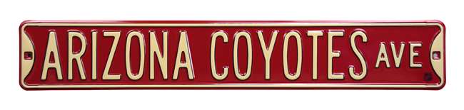 Arizona Coyotes Steel Street Sign-ARIZONA COYOTES AVE    