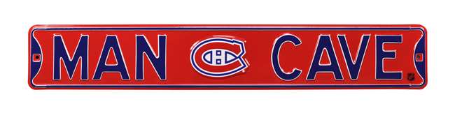 Montreal Canadiens Steel Street Sign with Logo-MAN CAVE   