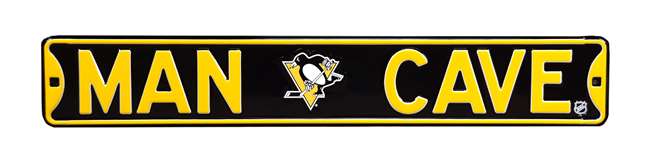 Pittsburgh Penguins Steel Street Sign with Logo-MAN CAVE   