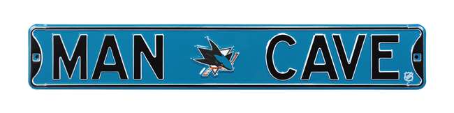 San Jose Sharks Steel Street Sign with Logo-MAN CAVE   