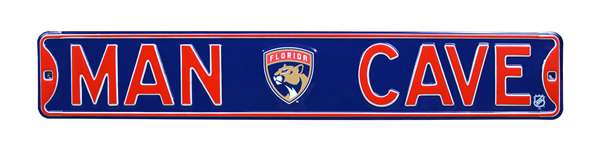 Florida Panthers Steel Street Sign with Logo-MAN CAVE   