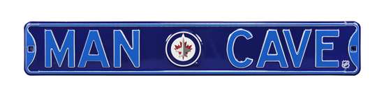Winnipeg Jets Steel Street Sign with Logo-MAN CAVE   