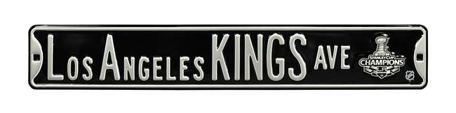Los Angeles Kings Steel Street Sign with Logo-LOS ANGELES KINGS AVE  2012 SC Champs   