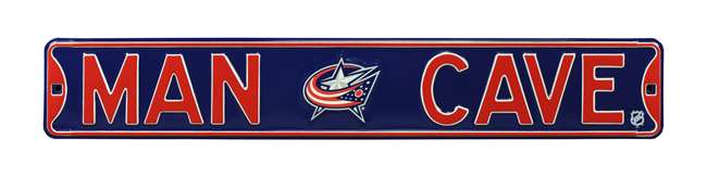 Columbus Blue Jackets Steel Street Sign with Logo-MAN CAVE   