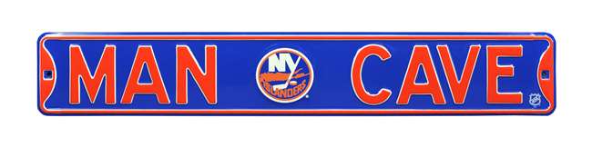 New York Islanders Steel Street Sign with Logo-MAN CAVE   