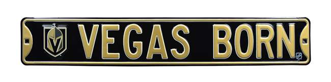 Las Vegas Knights Steel Street Sign with Logo-VEGAS BORN   