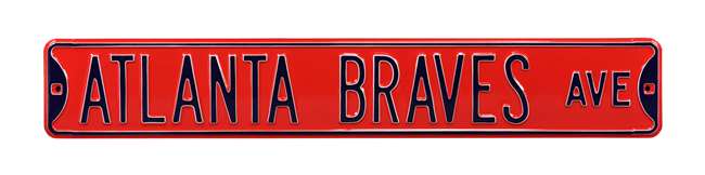 Atlanta Braves Steel Street Sign-ATLANTA BRAVES AVE    