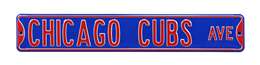 Chicago Cubs Steel Street Sign-CHICAGO CUBS AVE    