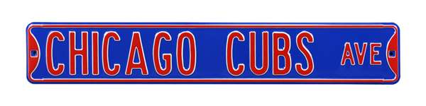 Chicago Cubs Steel Street Sign-CHICAGO CUBS AVE    