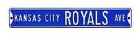 Kansas City Royals Steel Street Sign-KANSAS CITY ROYALS AVE    