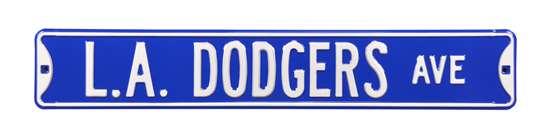 Los Angeles Dodgers Steel Street Sign-L.A. DODGERS AVE    