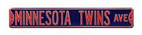 Minnesota Twins Steel Street Sign-MINNESOTA TWINS AVE    