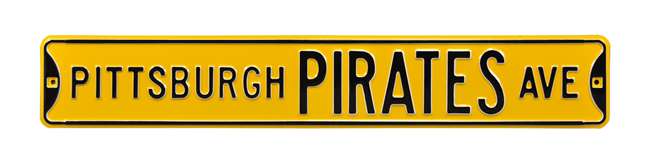 Pittsburgh Pirates Steel Street Sign-PITTSBURGH PIRATES AVE    