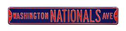 Washington Nationals Steel Street Sign-WASHINGTON NATIONALS AVE on Navy    