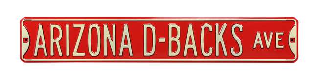 Arizona Diamondbacks Steel Street Sign-ARIZONA D-BACKS AVE    