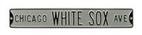 Chicago White Sox Steel Street Sign-CHICAGO WHITE SOX AVE on Silver    