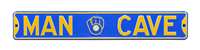 Milwaukee Brewers Steel Street Sign with Logo-MAN CAVE   