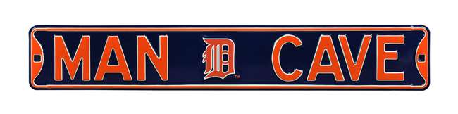 Detroit Tigers Steel Street Sign with Logo-MAN CAVE   