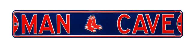 Boston Red Sox Steel Street Sign with Logo-MAN CAVE   