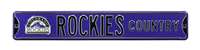 Colorado Rockies Steel Street Sign with Logo-ROCKIES COUNTRY w/ Logo   