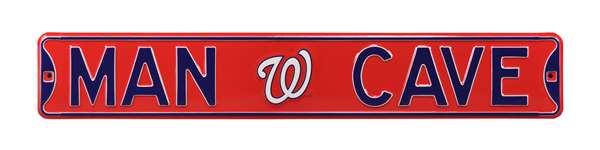 Washington Nationals Steel Street Sign with Logo-MAN CAVE