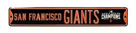 San Francisco Giants Steel Street Sign with Logo-WS 2014 Champions   