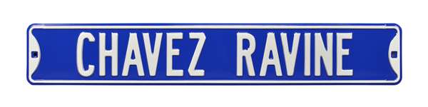 Los Angeles Dodgers Steel Street Sign-CHAVEZ RAVINE   