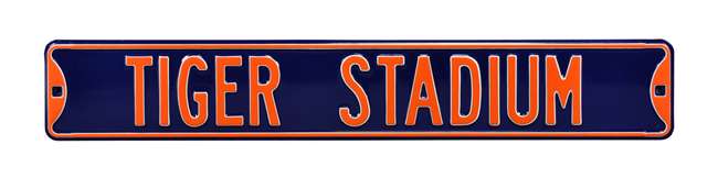 Detroit Tigers Steel Street Sign-TIGER STADIUM   