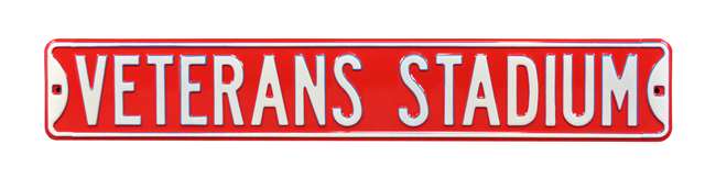 Philadelphia Phillies Steel Street Sign-VETERANS STADIUM   