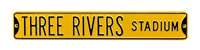 Pittsburgh Pirates Steel Street Sign-THREE RIVERS STADIUM   