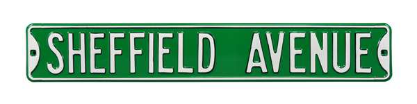 Chicago Cubs Steel Street Sign-SHEFFIELD AVENUE