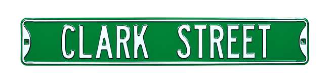 Chicago Cubs Steel Street Sign-CLARK STREET   