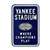 New York Yankees Steel Parking Sign-YANKEE STADIUM PARKING w/2008 AS logo   