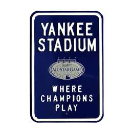 New York Yankees Steel Parking Sign-YANKEE STADIUM PARKING w/2008 AS logo   
