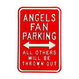 Los Angeles Angels Steel Parking Sign-ALL OTHER FANS THROWN OUT   