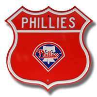 Philadelphia Phillies Steel Route Sign-Primary Logo   