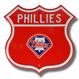 Philadelphia Phillies Steel Route Sign-Primary Logo   