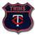 Minnesota Twins Steel Route Sign-TC Logo   