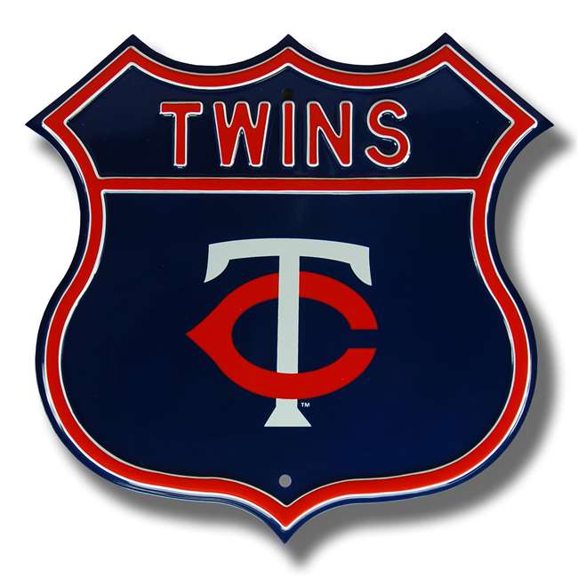 Minnesota Twins Steel Route Sign-TC Logo   