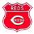 Cincinnati Reds Steel Route Sign-Primary Logo   